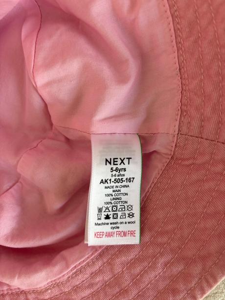 Nový bucket klobúk ružový s korálkovou ozdobou, next,54