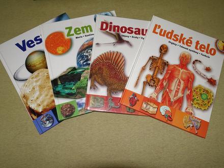 Kolekcia knih ludske telo, dinosaury, zem a vesmir, 