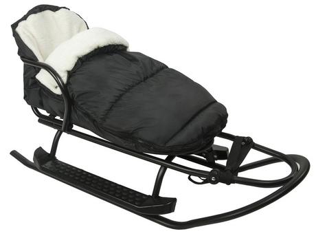 Fusak delux s kožušinou 105x50cm - čierný,