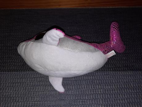 Lesklý ružový plyšový delfín ty plyšák,