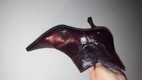 Spoločenské polčižmičky elegantné baklažánové, baťa,37