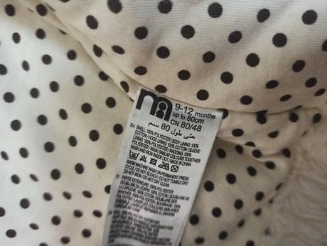 Kabátik s uskami, mothercare,80