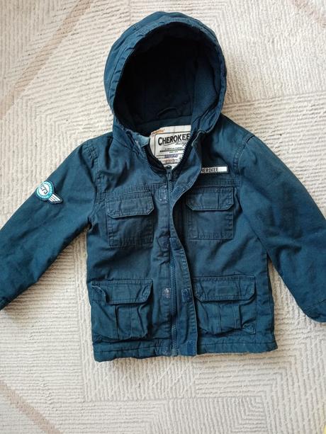 Prechodna tmavomodra bunda v.104, lupilu,104