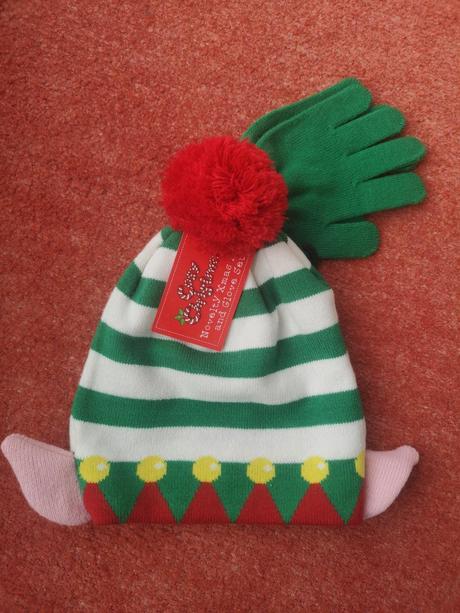Detský vianočný set čiapka + rukavice,