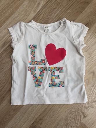 Tricko love, h&m,74