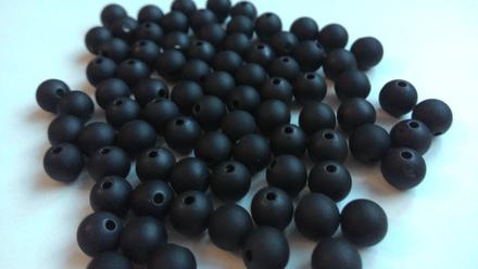 Korálka neonovo čierna 8 mm, 