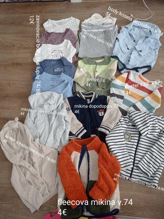 Body,mikiny a svetre pre chlapceka v.74/80, 68–80