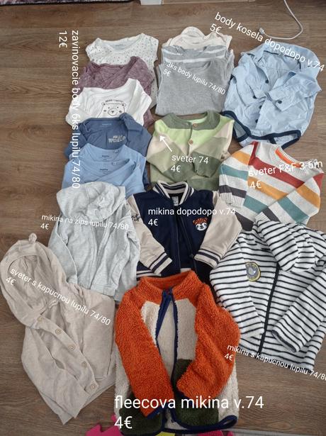Body,mikiny a svetre pre chlapceka v.74/80, 68–80