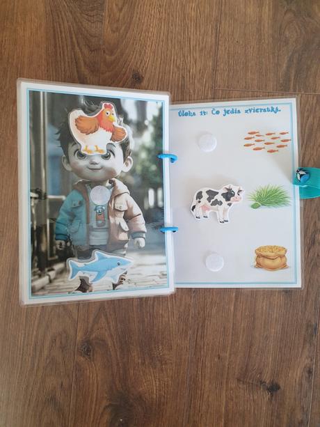 Pracovný zošit na suchý zips pre chlapčeka od 1 ro,