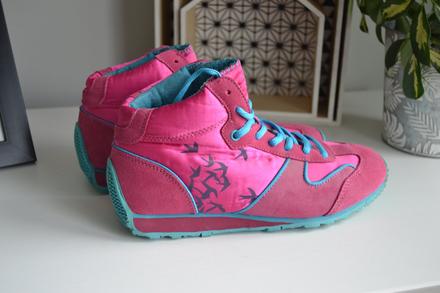 Ružové členkové tenisky so vzorom vtákov, veľ. 38, 38