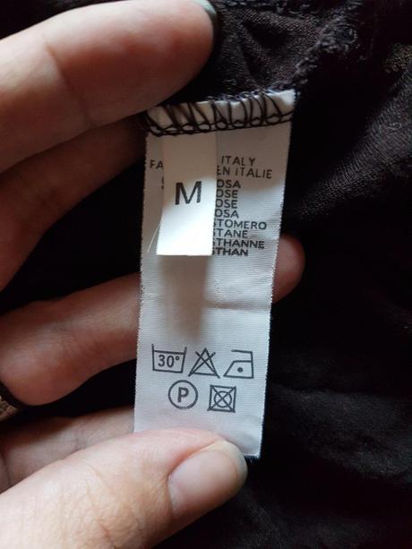 Tmavohnedé viskózové talianske šaty s čipkou vel.m, m