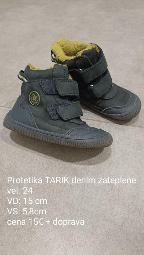 Barefoot zateplené protetika tarik denim, veľ.24, protetika,24