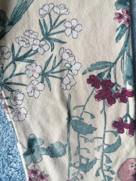 Kvietkovane legíny s čelenkou, h&m,80