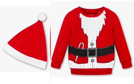 Vianočná mikina s čiapkou mikuláš bio cotton, 98 / 104