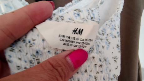 Šaty s kvietkami, h&m,158