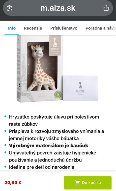 Vulli hračka žirafa sophie,