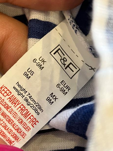 Chlapčenské pásikavé tričko f&f (74), f&f,74