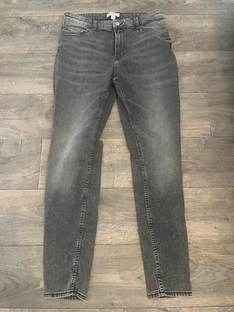 Šedé jeans, h&m,42