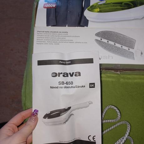Parná cestovná kefa, žehlička, orava