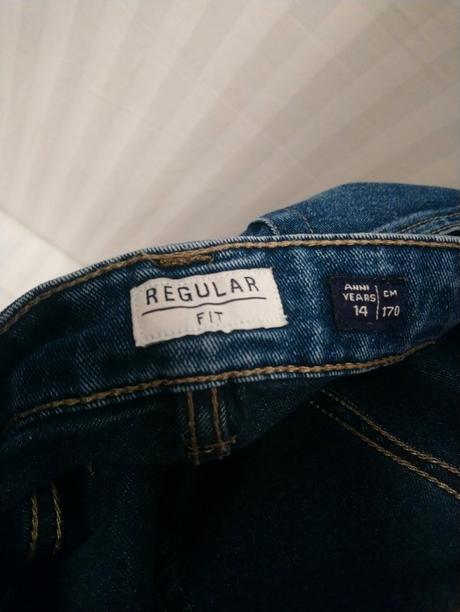 Chlapčenské modré rifle, regular, 164-170 cm, 170