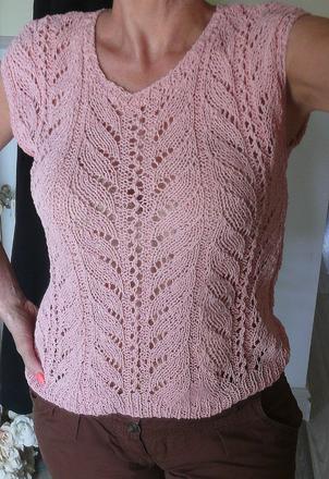 Háčkované tričko-top m-l, m