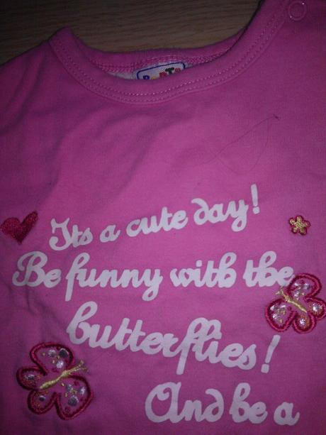 Tricko ruzove s napisom, berti,80