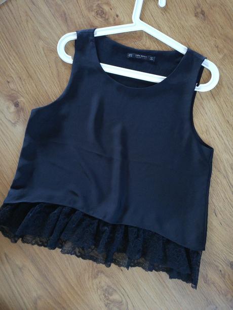 Blúzka s krajkou, zara,m