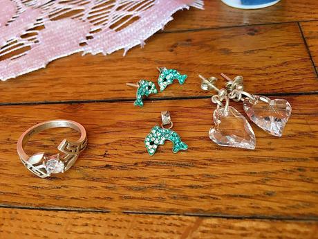 Strieborné dievčenské doplnky, swarovski