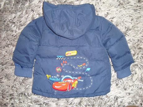 Teplá zimná bunda s autíčkom, 74
