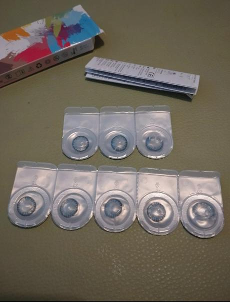 Modré farebné šošovky -0,75,