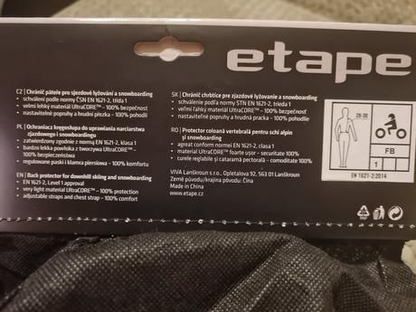 Chránič chrbtice- korytnačka,