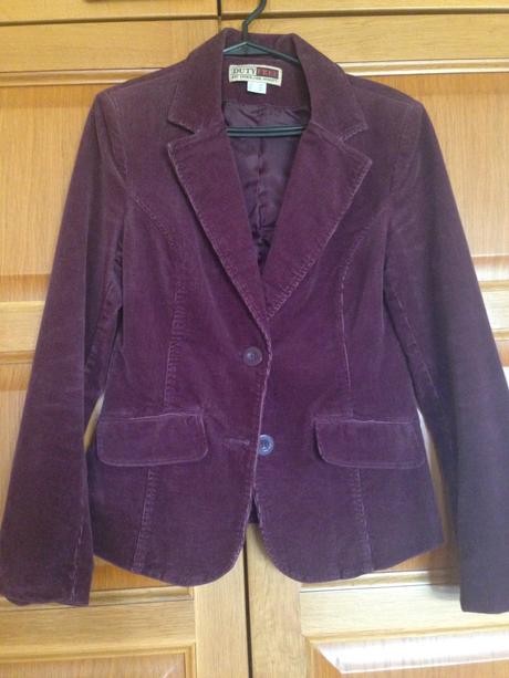 Menšestrové sako fialové, s