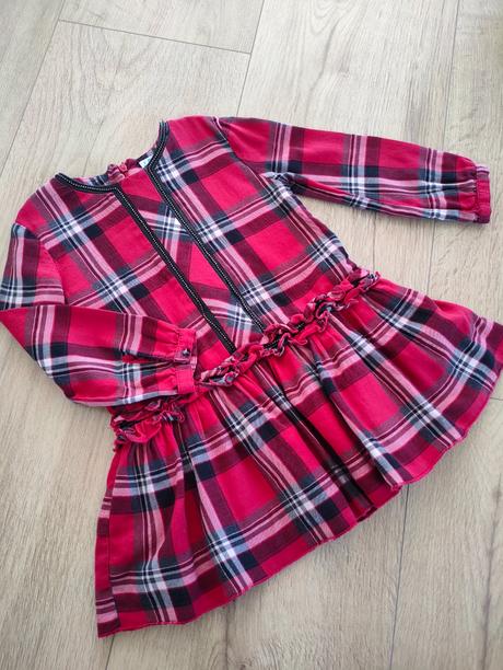 Dievčenské karo vianocne šaty mayoral, veľ. 92, mayoral,92
