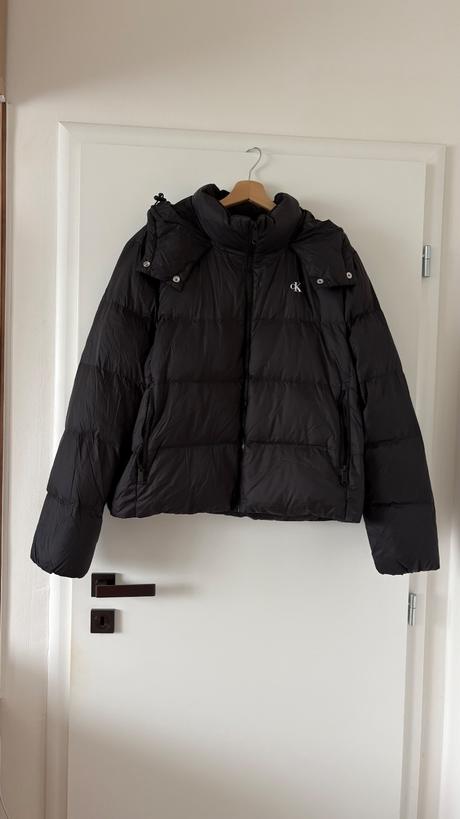 Krátka páperová bunda, značka calvin klein, calvin klein,xl