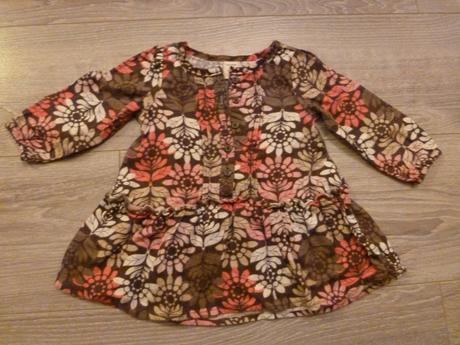 Flanelové šatičky tunika, old navy,74