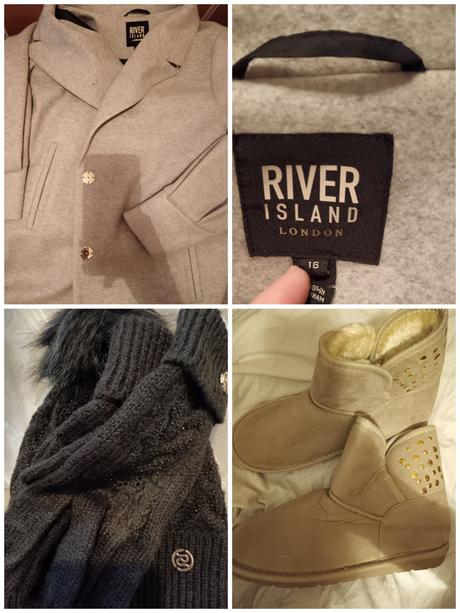 Dámsky kabát, čižmy, čiapka, rukavice, xl