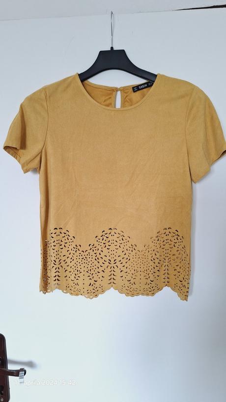 Horčicovo- žlté tričko, s