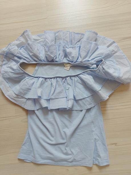Top na plecia s volánom, h&m,s