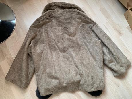 Weekday kabat z umelej kožušiny hnedosivý veľ. l, l