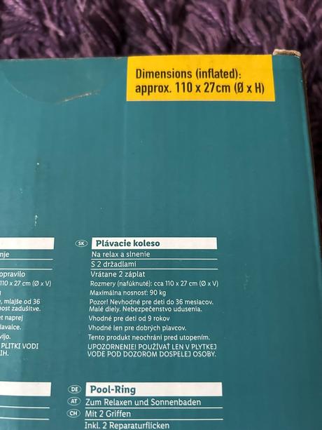 Veľké nafukovacie koleso priemer 110 cm,
