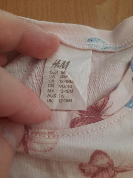 Motýľové tričko, h&m,86