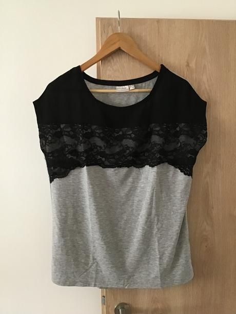 Tričko s čipkou bonprix 40/42, bonprix,42