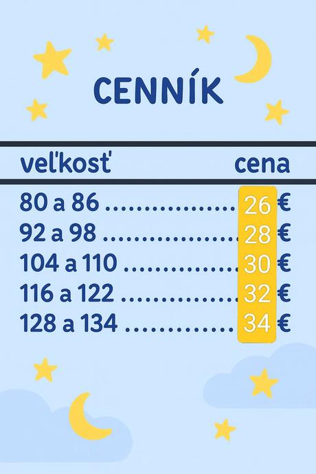 Pyžamo macko, 80 - 134