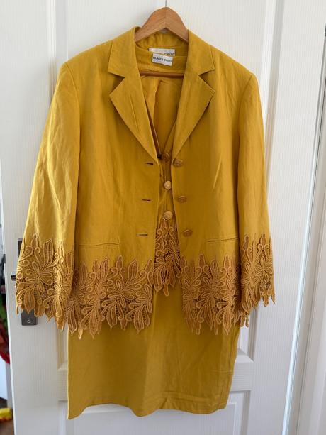 Jedinečný 3-dielny vintage komplet blacky dress, 42