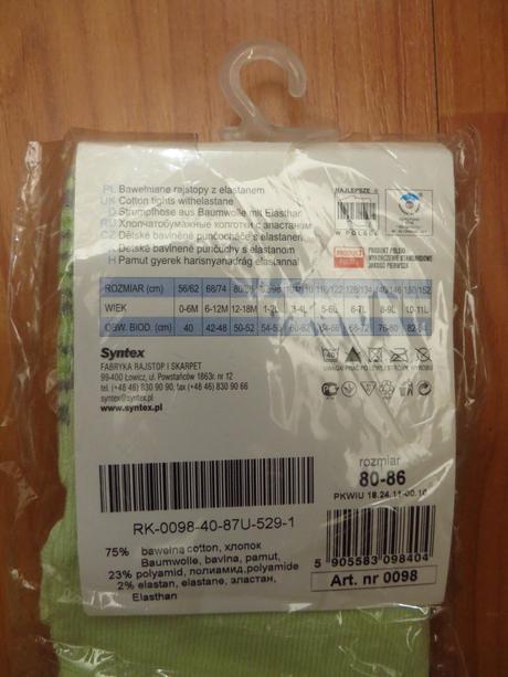 Pančušky - veľ. 80-86 - len vybalené, 80