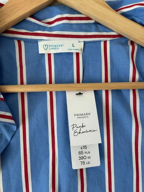 Primark pruhovaná košeľa s nafúknutými rukávmi, primark,l