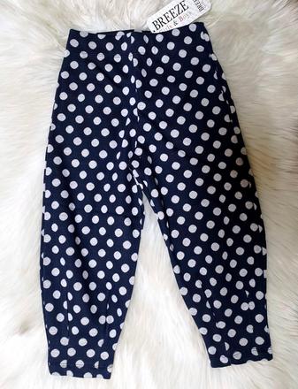 Detské bavlnené bodkované hrubšie nohavice, 86 - 128