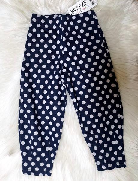 Detské bavlnené bodkované hrubšie nohavice, 86 - 128