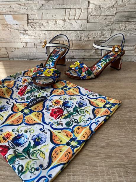 Originál dolce&gabbana majolica sandálky vel.39, dolce&gabbana,39