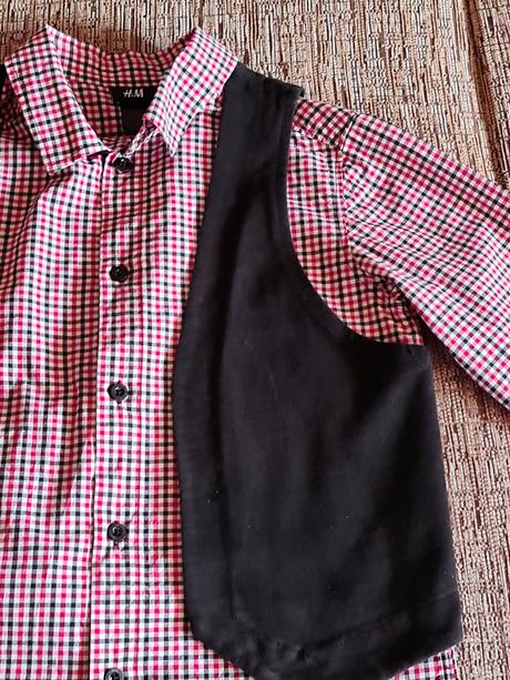 Košeľa s vestou  veľkosť 140, h&m,140
